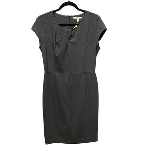 NWT Banana‎ Republic Cap Sleeve Career Dress Charcoal Grey